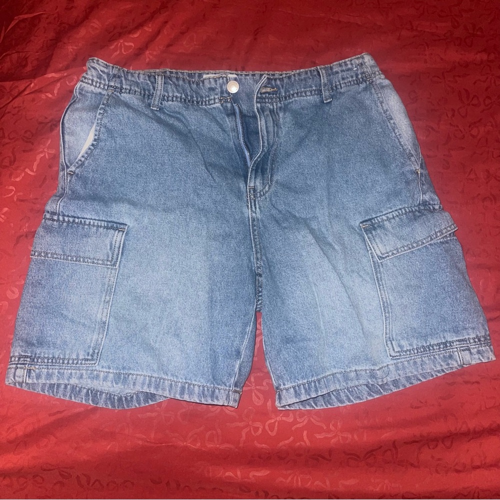 Marc New York Light Blue Denim cargo shorts